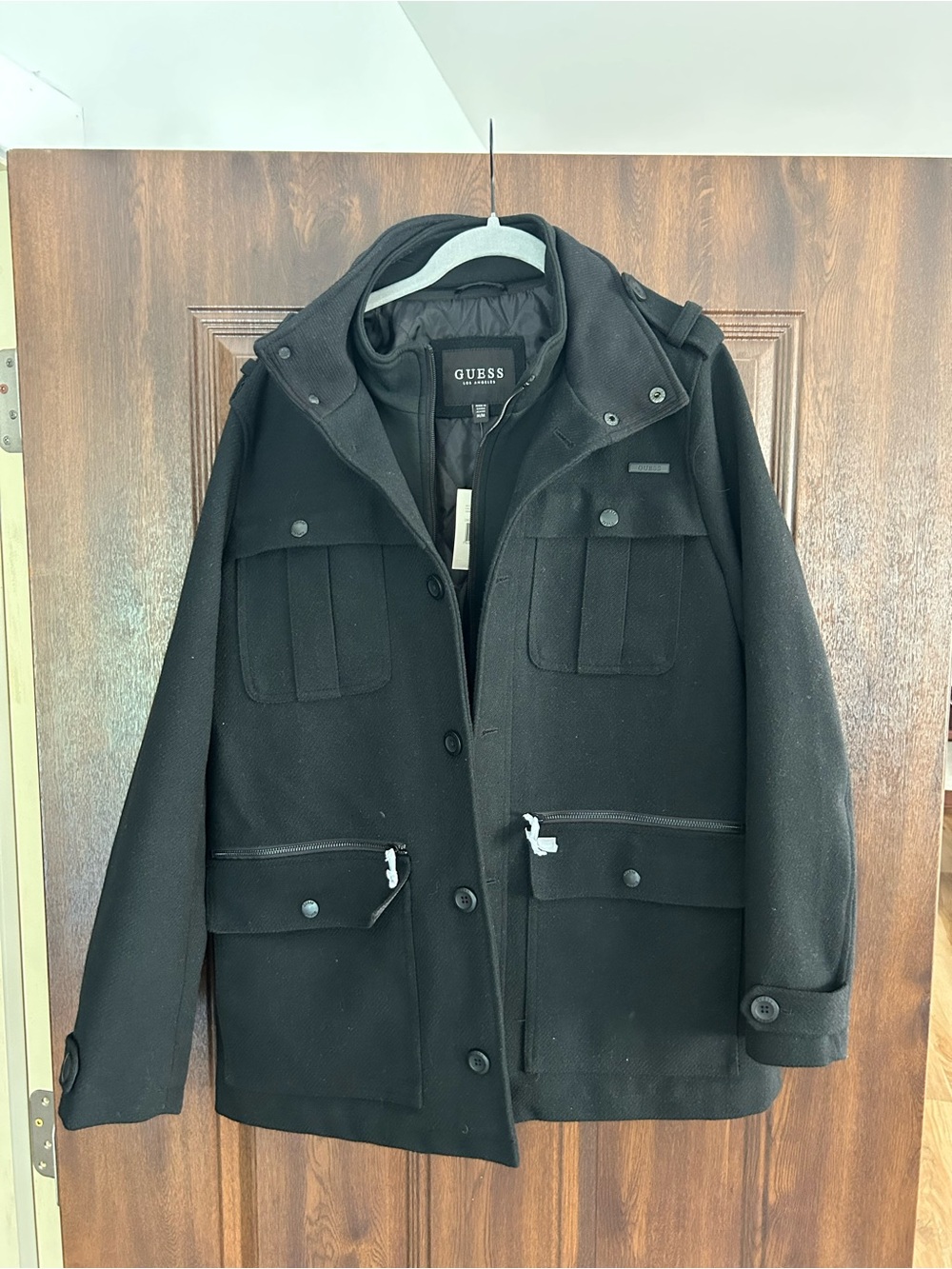 GUESS Black Men’s Hooded Field Jacket